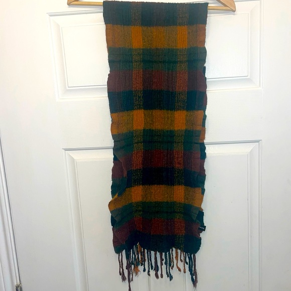 Prana Accessories - Prana Knit Acrylic  Fringe Winter Scarf Extra Long Fall Earth 60”